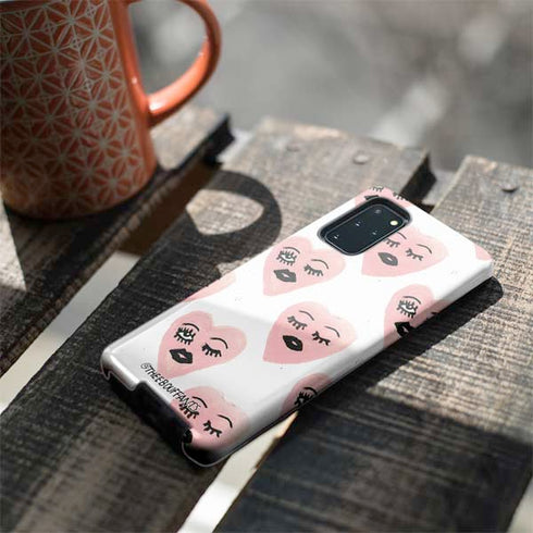 Bouffants and Broken Hearts Winking Hearts Galaxy S20 Plus Pro Case