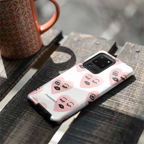 Bouffants and Broken Hearts Winking Hearts Galaxy S20 Ultra 5G Pro Case
