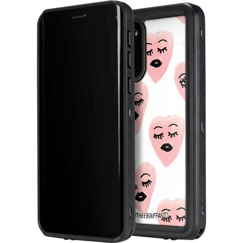 Bouffants and Broken Hearts Winking Hearts Galaxy S20 Waterproof Case