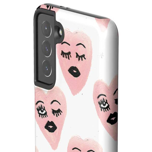 Bouffants and Broken Hearts Winking Hearts Galaxy S21 5G Pro Case