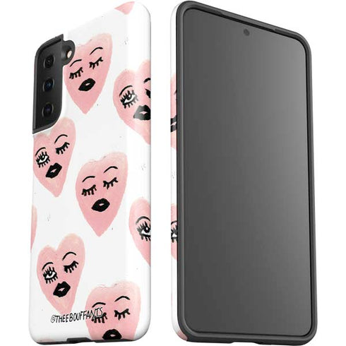 Bouffants and Broken Hearts Winking Hearts Galaxy S21 FE Pro Case