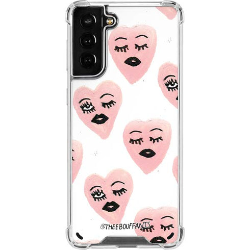 Bouffants and Broken Hearts Winking Hearts Galaxy S21 Plus 5G Clear Case