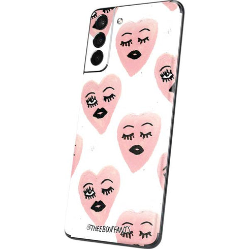 Bouffants and Broken Hearts Winking Hearts Galaxy S21 Plus 5G Skin