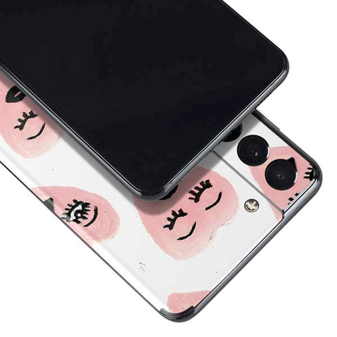 Bouffants and Broken Hearts Winking Hearts Galaxy S21 Plus 5G Skin