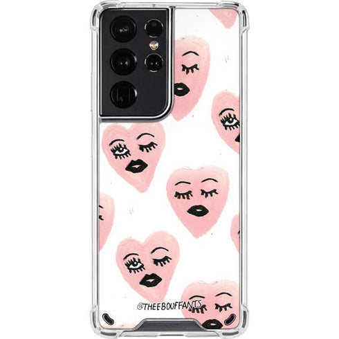 Bouffants and Broken Hearts Winking Hearts Galaxy S21 Ultra 5G Clear Case