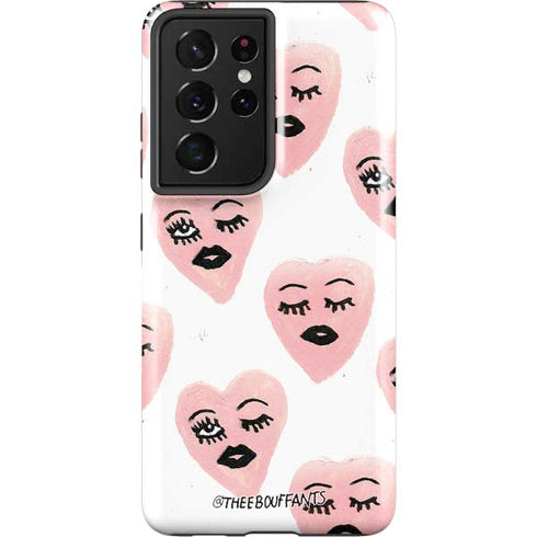 Bouffants and Broken Hearts Winking Hearts Galaxy S21 Ultra 5G Pro Case
