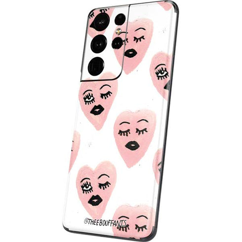 Bouffants and Broken Hearts Winking Hearts Galaxy S21 Ultra 5G Skin