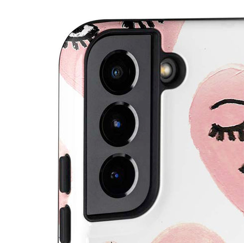 Bouffants and Broken Hearts Winking Hearts Galaxy S22 Plus Pro Case