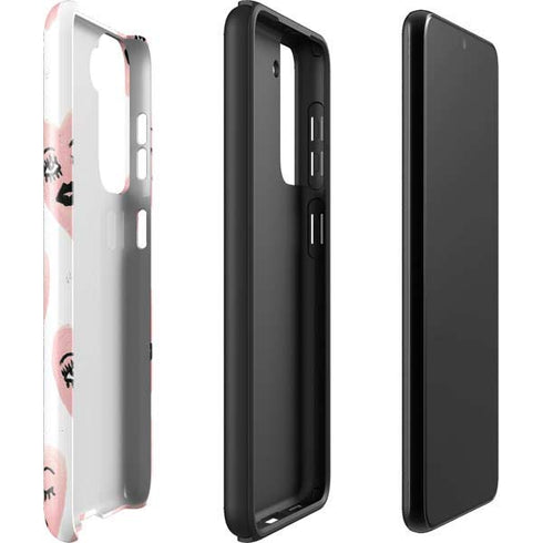 Bouffants and Broken Hearts Winking Hearts Galaxy S22 Pro Case