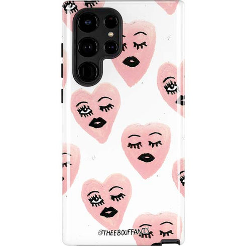Bouffants and Broken Hearts Winking Hearts Galaxy S22 Ultra Pro Case