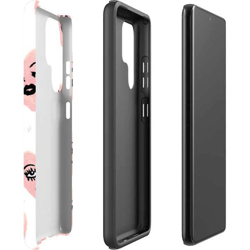 Bouffants and Broken Hearts Winking Hearts Galaxy S22 Ultra Pro Case
