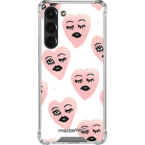 Bouffants and Broken Hearts Winking Hearts Galaxy S23 Plus Clear Case