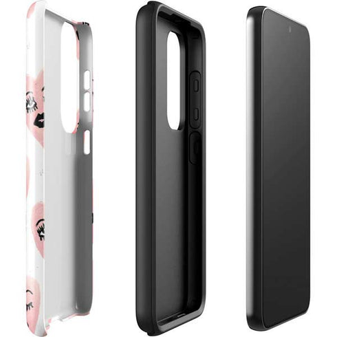 Bouffants and Broken Hearts Winking Hearts Galaxy S23 Plus Pro Case