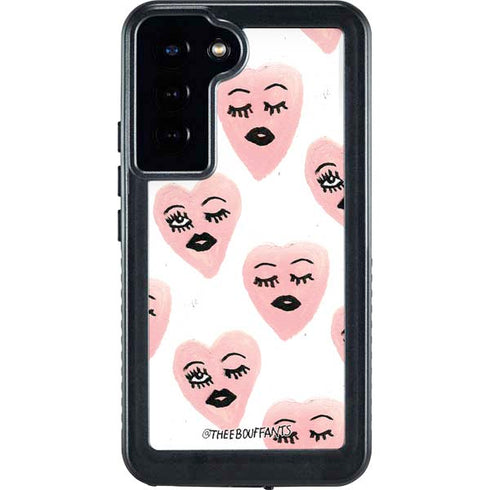 Bouffants and Broken Hearts Winking Hearts Galaxy S23 Plus Waterproof Case