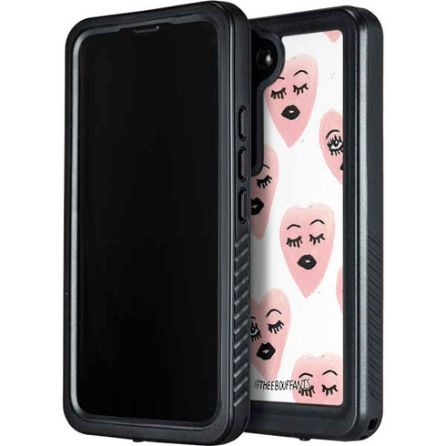 Bouffants and Broken Hearts Winking Hearts Galaxy S23 Plus Waterproof Case