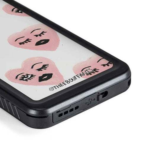 Bouffants and Broken Hearts Winking Hearts Galaxy S23 Plus Waterproof Case