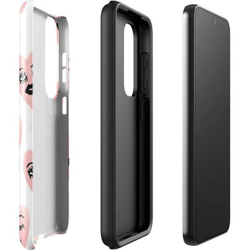 Bouffants and Broken Hearts Winking Hearts Galaxy S23 Pro Case