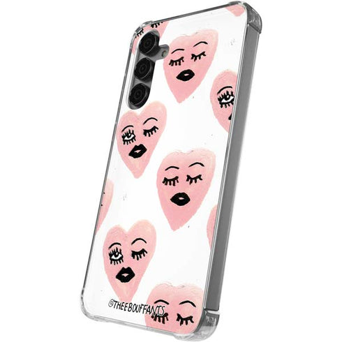 Bouffants and Broken Hearts Winking Hearts Galaxy S24 Plus Clear Case