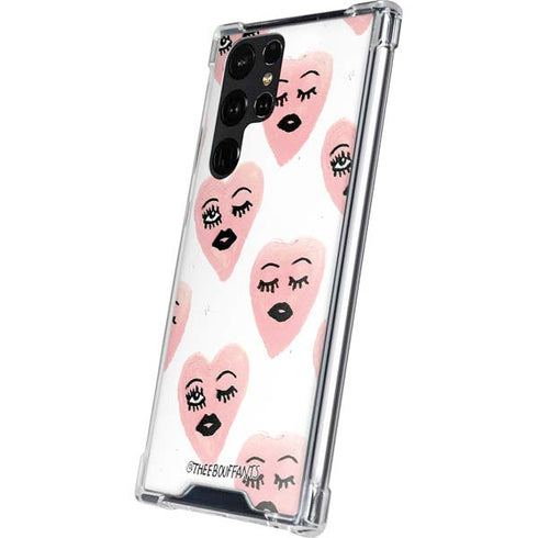 Bouffants and Broken Hearts Winking Hearts Galaxy S24 Ultra Clear Case