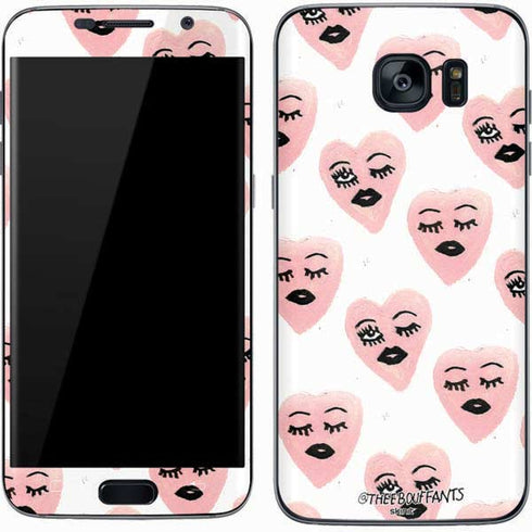 Bouffants and Broken Hearts Winking Hearts Galaxy S7 Skin