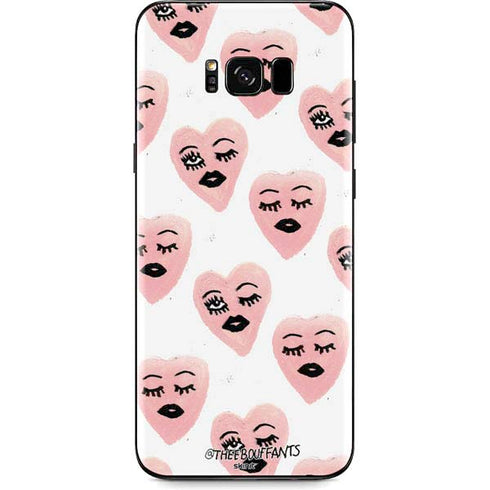 Bouffants and Broken Hearts Winking Hearts Galaxy S8 Plus Skin