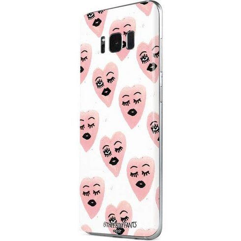 Bouffants and Broken Hearts Winking Hearts Galaxy S8 Skin