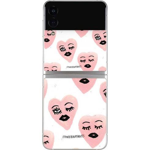 Bouffants and Broken Hearts Winking Hearts Galaxy Z Flip3 5G Skin
