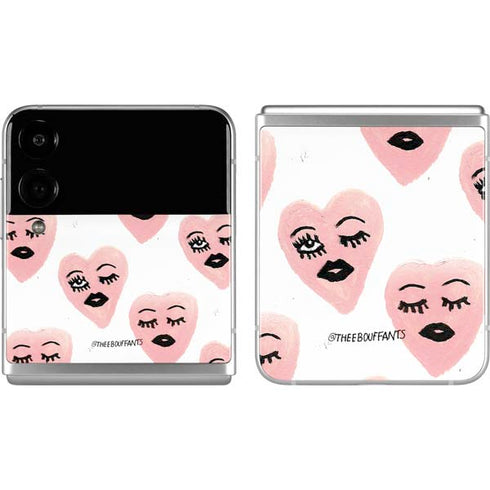 Bouffants and Broken Hearts Winking Hearts Galaxy Z Flip4 5G Skin
