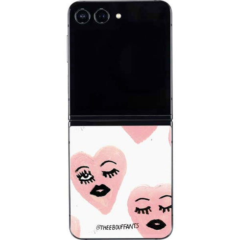 Bouffants and Broken Hearts Winking Hearts Galaxy Z Flip5 5G Skin