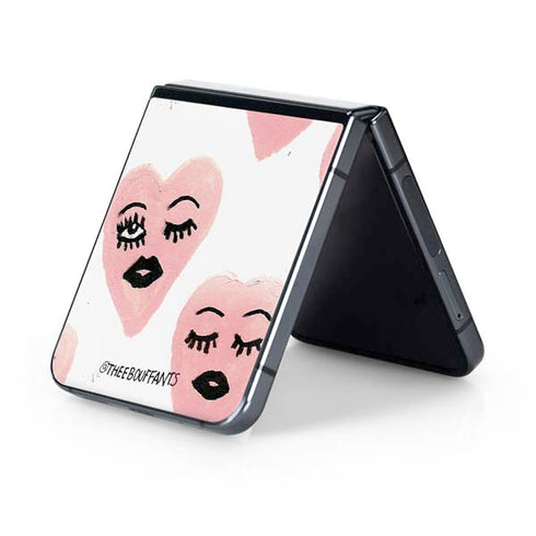 Bouffants and Broken Hearts Winking Hearts Galaxy Z Flip5 5G Skin