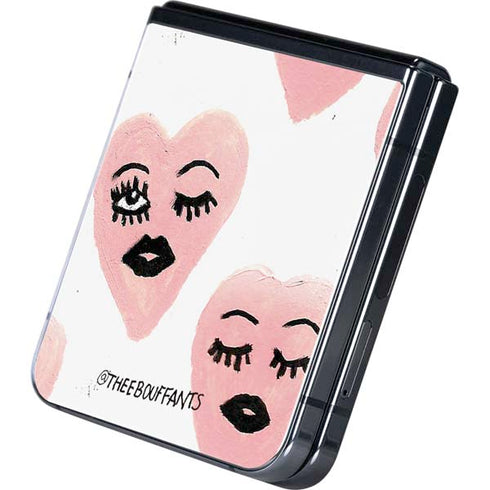 Bouffants and Broken Hearts Winking Hearts Galaxy Z Flip5 5G Skin