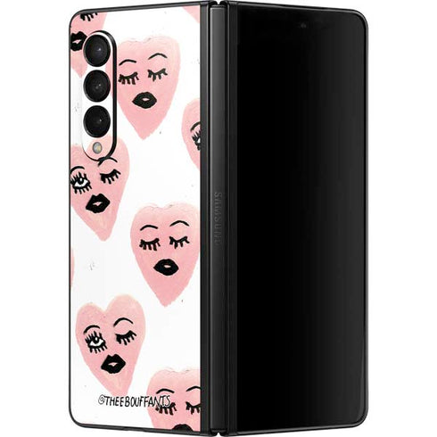 Bouffants and Broken Hearts Winking Hearts Galaxy Z Fold3 5G Skin