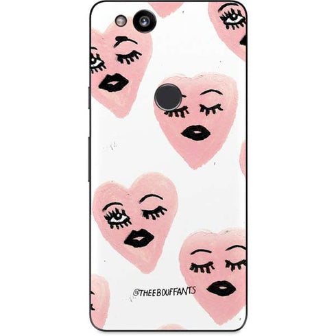 Bouffants and Broken Hearts Winking Hearts Google Pixel 2 Skin