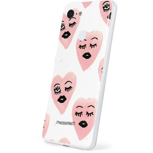 Bouffants and Broken Hearts Winking Hearts Google Pixel 3 Skin