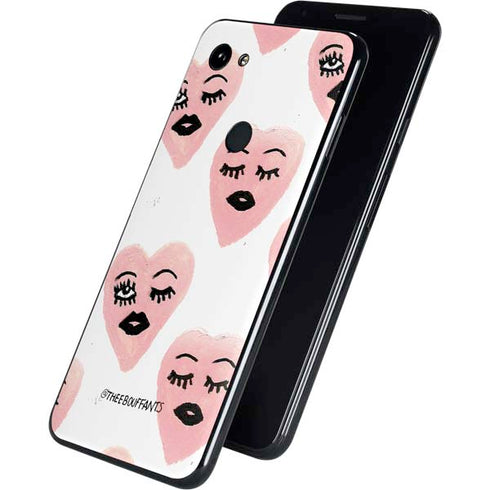 Bouffants and Broken Hearts Winking Hearts Google Pixel 3a Skin