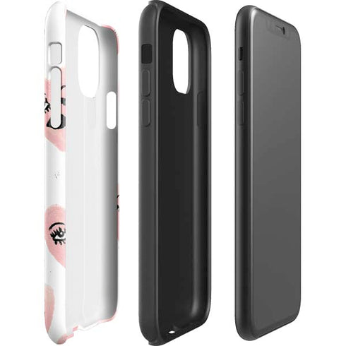 Bouffants and Broken Hearts Winking Hearts iPhone 11 Impact Case