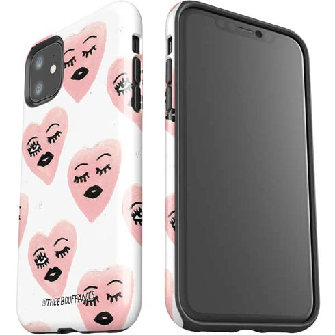 Bouffants and Broken Hearts Winking Hearts iPhone 11 Impact Case
