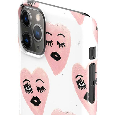 Bouffants and Broken Hearts Winking Hearts iPhone 11 Pro Max Lite Case