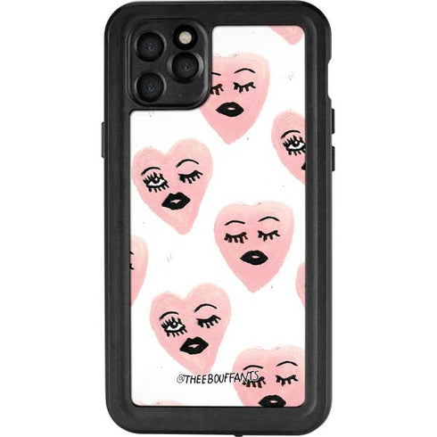 Bouffants and Broken Hearts Winking Hearts iPhone 11 Pro Max Waterproof Case