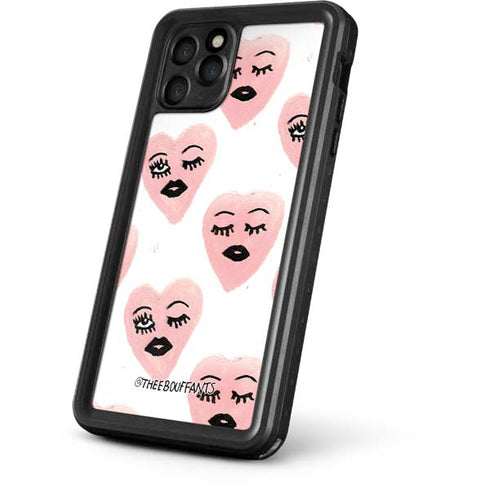 Bouffants and Broken Hearts Winking Hearts iPhone 11 Pro Max Waterproof Case