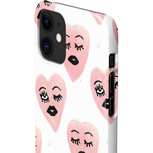 Bouffants and Broken Hearts Winking Hearts iPhone 12 Mini Lite Case