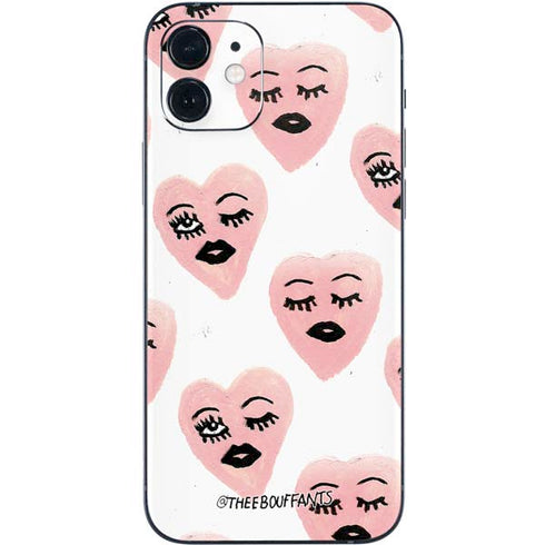 Bouffants and Broken Hearts Winking Hearts iPhone 12 Mini Skin