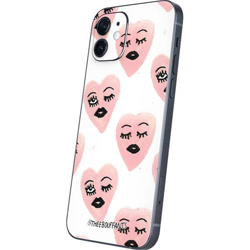 Bouffants and Broken Hearts Winking Hearts iPhone 12 Mini Skin