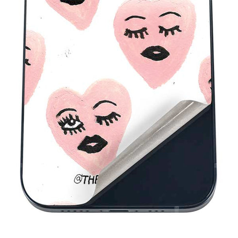 Bouffants and Broken Hearts Winking Hearts iPhone 12 Mini Skin