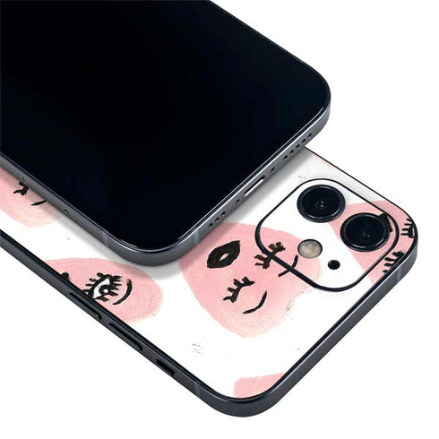 Bouffants and Broken Hearts Winking Hearts iPhone 12 Mini Skin