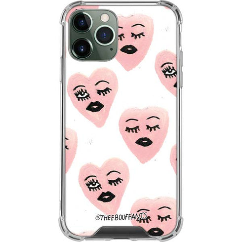 Bouffants and Broken Hearts Winking Hearts iPhone 12 Pro Clear Case