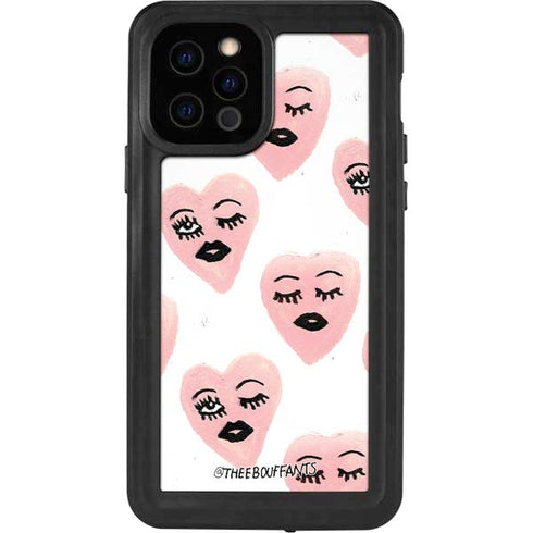 Bouffants and Broken Hearts Winking Hearts iPhone 12 Pro Waterproof Case