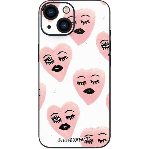 Bouffants and Broken Hearts Winking Hearts iPhone 13 Mini Skin