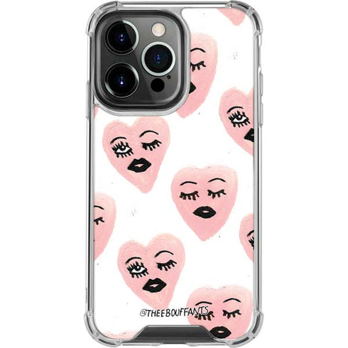 Bouffants and Broken Hearts Winking Hearts iPhone 13 Pro Clear Case
