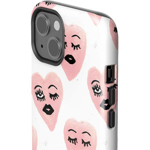 Bouffants and Broken Hearts Winking Hearts iPhone 14 Impact Case